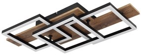 Plafoniera LED design slim JEFFRY aspect lemn 67350-24 GL