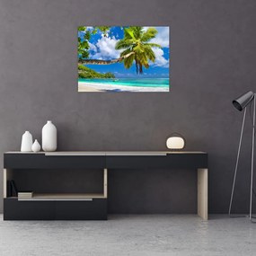 Tablou pe sticlă - Seychelles (70x50 cm)