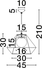 Lustra, Pendul din ratan sintetic pentru exterior Aell chihlimbar