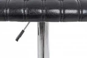 Scaun bar negru din piele ecologica si metal, Barclay Bizzotto