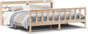 vidaXL Cadru de pat fără saltea, 200x200 cm, lemn masiv pin