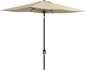 Outsunny Umbrelă rectangulară înclinabilă 2x3 m cu manivelă pânză din poliester impermeabilă de înaltă densitate 180g/m² crem | Aosom Romania