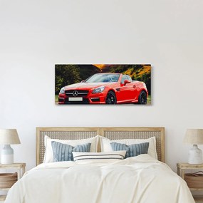 Tablou - Mercedes roșu (120x50 cm)