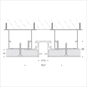 Sina cu un canal Aon Deco incastrabila in rigips, neagra - 150 cm