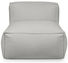 Fotoliu bean bag gri deschis cu tapițerie din țesătură bouclé Mass Open Modul 90 – SLOWDOWN