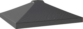 Outsunny Prelată de Înlocuire pentru Tonnelă 3 x 3 m UV50+ Impermeabilă cu 8 Găuri de Drenaj 3 x 3 m, Gri Închis | Aosom Romania
