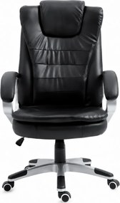 Scaun Directorial cu Masaj, Telecomanda, Piele PU, Negru