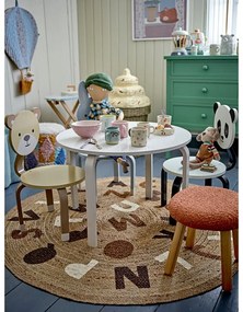 Covor în culoare naturală rotund din iută ø 130 cm Dinne – Bloomingville Mini