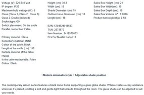 Veioza moderna minimalista design scandinav Wilson