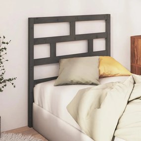 vidaXL Tăblie de pat, gri, 81x4x100 cm, lemn masiv de pin