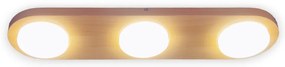 Plafoniera LED rustica fabricata manual din lemn OKIO 3L