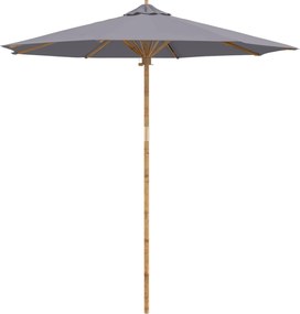 vidaXL Parasol de Grădină Gri închis Ø 270 x 260 cm Bambus