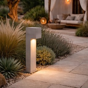 Stâlp modern de exterior gri 65cm IP44 - Pompei