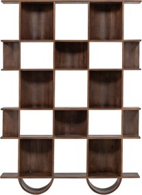 Bibliotecă maro închis din lemn de mango 130x180x35 cm Sinne – WOOOD