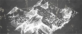 Tablou - Ilustrație de munți (120x50 cm)