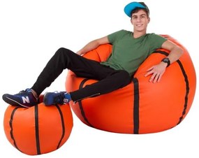 Set fotolii puf Basketbal XXXL + L (portocaliu + negru). 1054538