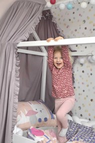 Pat pentru copii Casa Paul - Alb 180x80 cm pat fără spațiu de depozitare