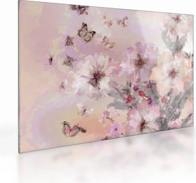 Tablou pe sticlă - Colaj de artă cu fluturi (70x50 cm)