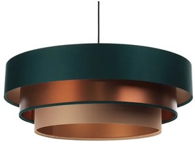 Lustr TRINITI 1xE27/60W/230V verde/cupru pe cablu