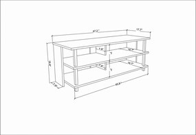 Comoda TV Pueblo - Gold, Oak