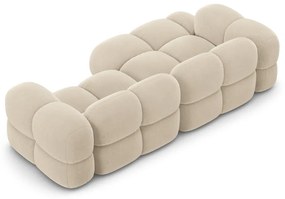 Colțar bej cu tapițerie din catifea (cu colț pe partea stângă/cu șezlong) Loretto – Cosmopolitan Design