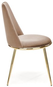 Scaun tapitat K460 – Bej/Gold