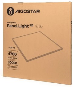 Aigostar - Panou LED aplicat 28W/230V 3000K 59,5x59,5 cm