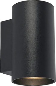 Lampă de perete inteligentă neagră incl. 2 Wifi GU10 - Sandy