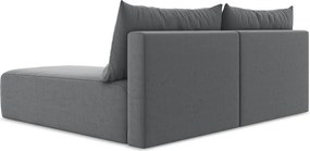 Colțar gri extensibil/cu spațiu de depozitare cu tapițerie din catifea (cu colț pe partea dreaptă/cu șezlong) Kalena – Makamii