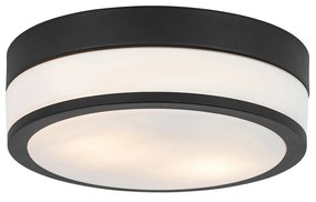 Plafoniera moderna pentru exterior neagra 28 cm IP44 - Flavi