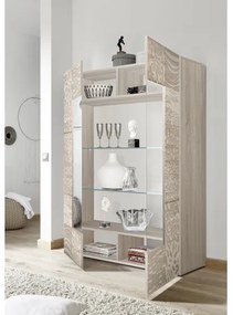 Vitrină ARIA, stejar Sonoma