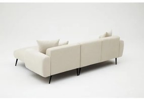 Colțar în L PISA, crem, pe partea dreaptă