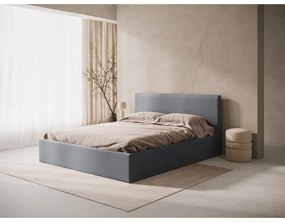 Tăblie de pat gri tapițată 190,5x100 cm Remo – Micadoni