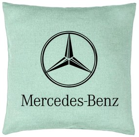 Perna Decorativa, Model Mercedes, 40x40 cm, Verde Menta, Husa Detasabila, Burduf