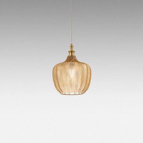 Lustra suspendata, Pendul CLEOFE ambra, alb, cobalt sau ecru