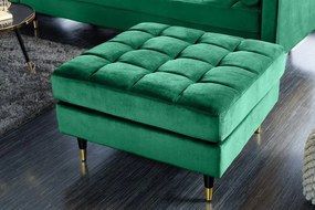 Taburete elegant Cozy Velvet 80cm, catifea verde smarald