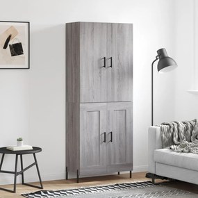 vidaXL Dulap înalt, gri sonoma, 69,5x34x180 cm, lemn compozit