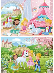 PUZZLE PRINTESE SI UNICORN 2 X 12 PIESE - RAVENSBURGER (RVSPC00858)