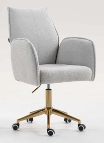 HR280K Scaun Gri Boucle cu Bază Aurie