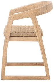 Scaun de dining în culoare naturală din lemn de arbore de cauciuc Serrone – Bloomingville