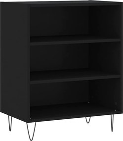 vidaXL Servantă, negru, 57x35x70 cm, lemn prelucrat