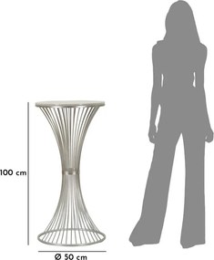 Mauro Ferretti Masa din fier si marmura cm ø 50x98 | Aosom Romania