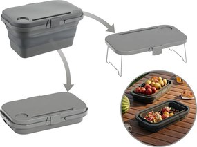 Cos de picnic pliabil TRIGO 3in1, gri