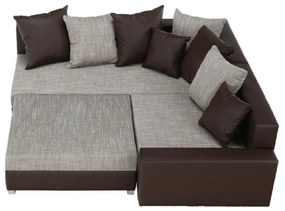 Zondo Colțar Pitton New Maro (D) (cu taburete). 772527