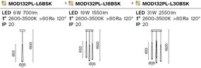 Lustra LED cu 5 pendule stil minimalist modern Cascade alama