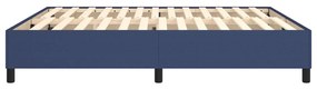 Cadru de pat box spring, albastru, 160x200 cm, textil Albastru, 35 cm, 160 x 200 cm