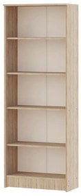 Biblioteca Flint, 4 Polite, Stejar Sonoma, 70 x 32 x 196 cm