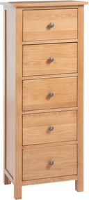 vidaXL Comodă înaltă cu sertare, 45x32x110 cm, lemn masiv stejar