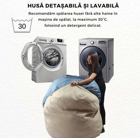 Fotoliu Relaxo, Material Impermeabil - Cappuccino