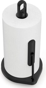 Suport de prosoape de hârtie negru mat din oțel – simplehuman